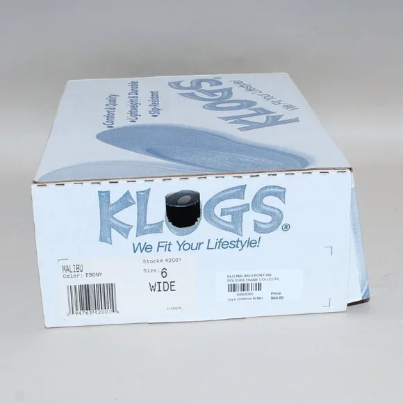 Womens Klogs Footwear Malibu Size 6 Wide Black Non Slip Work Shoes Slip On Clogs - Picture 7 of 7